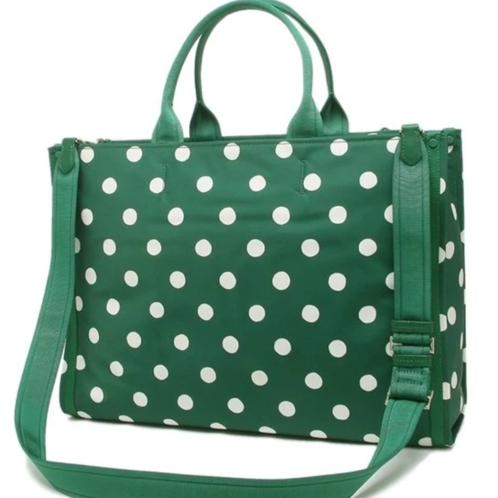 kate spade Green and White Polka Dot Tote - Picture 2 of 3